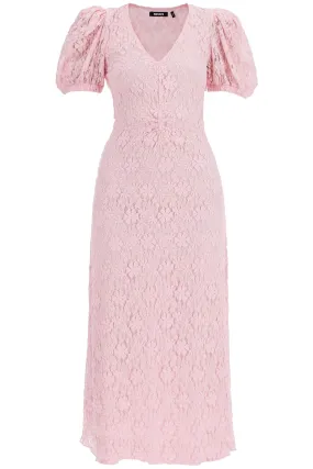 Lace Puff-Sleeve Dress
