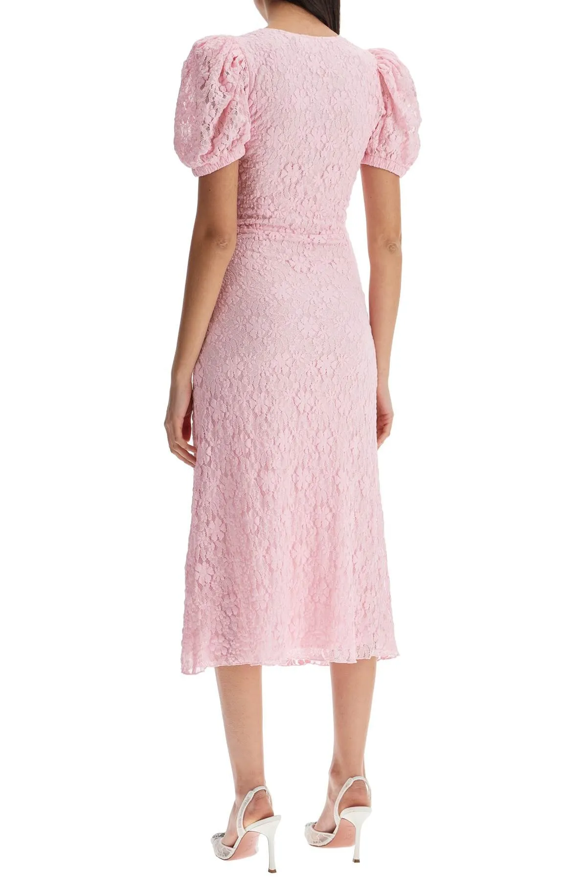 Lace Puff-Sleeve Dress