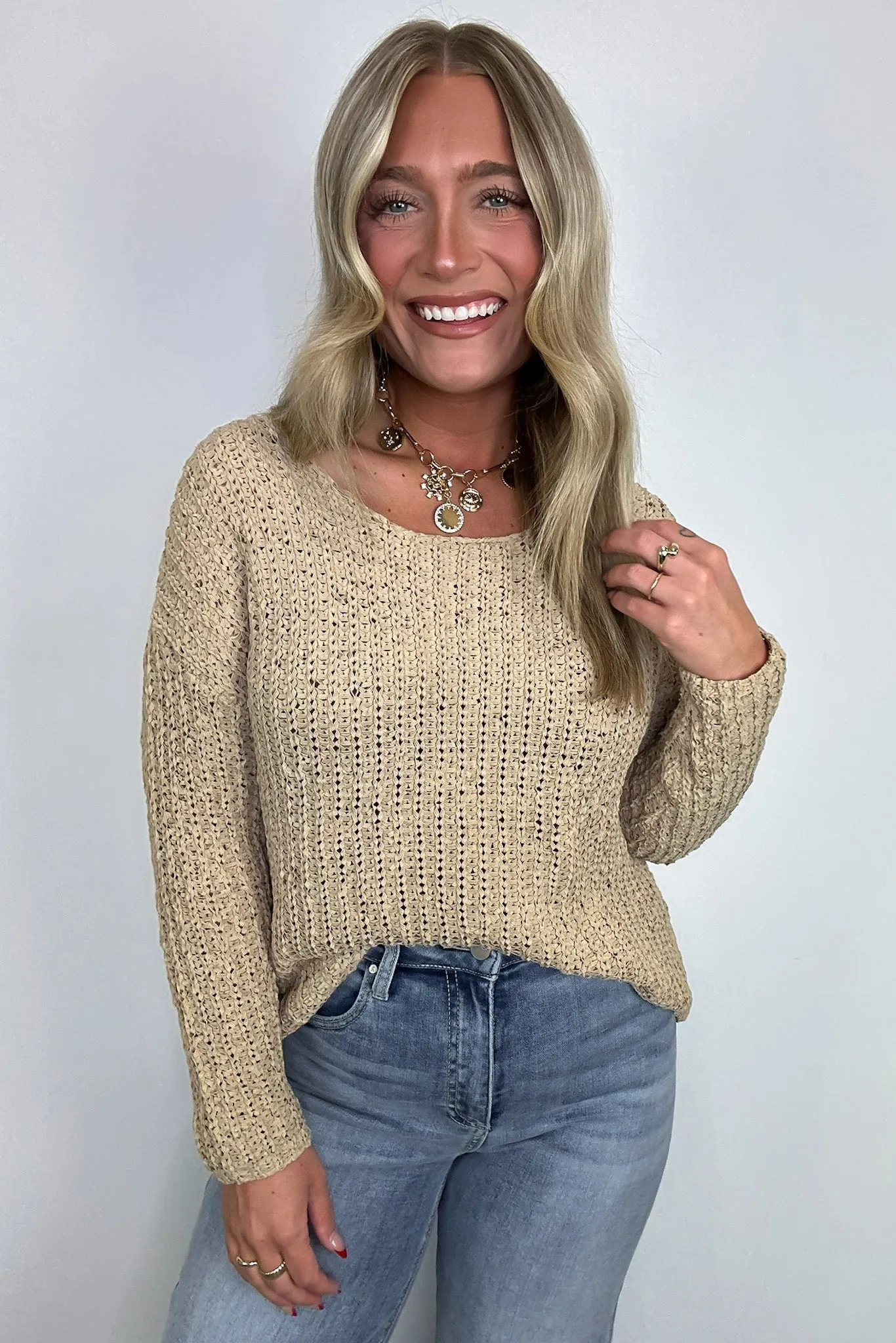 Luci Button Detail Knit Sweater - FINAL SALE