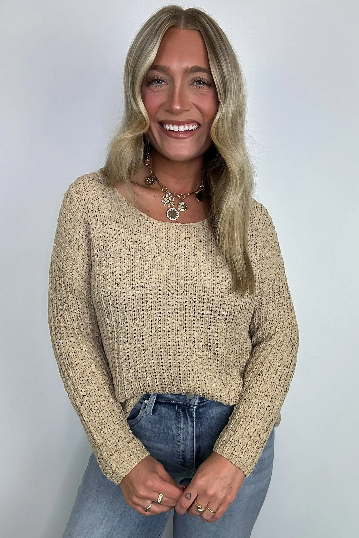 Luci Button Detail Knit Sweater - FINAL SALE