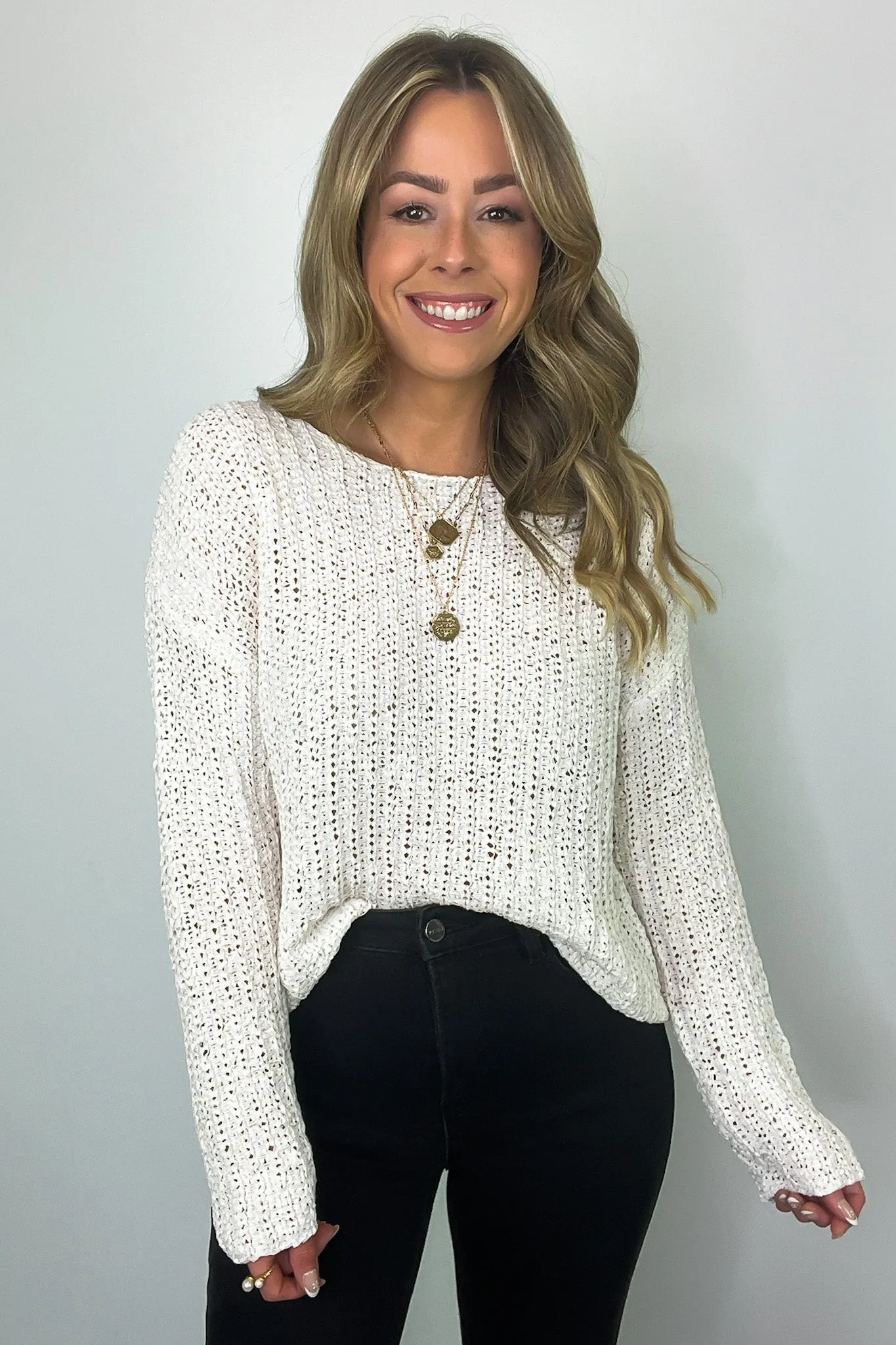Luci Button Detail Knit Sweater - FINAL SALE