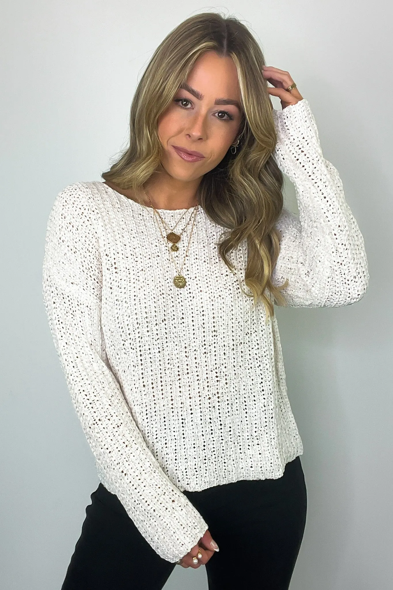 Luci Button Detail Knit Sweater - FINAL SALE