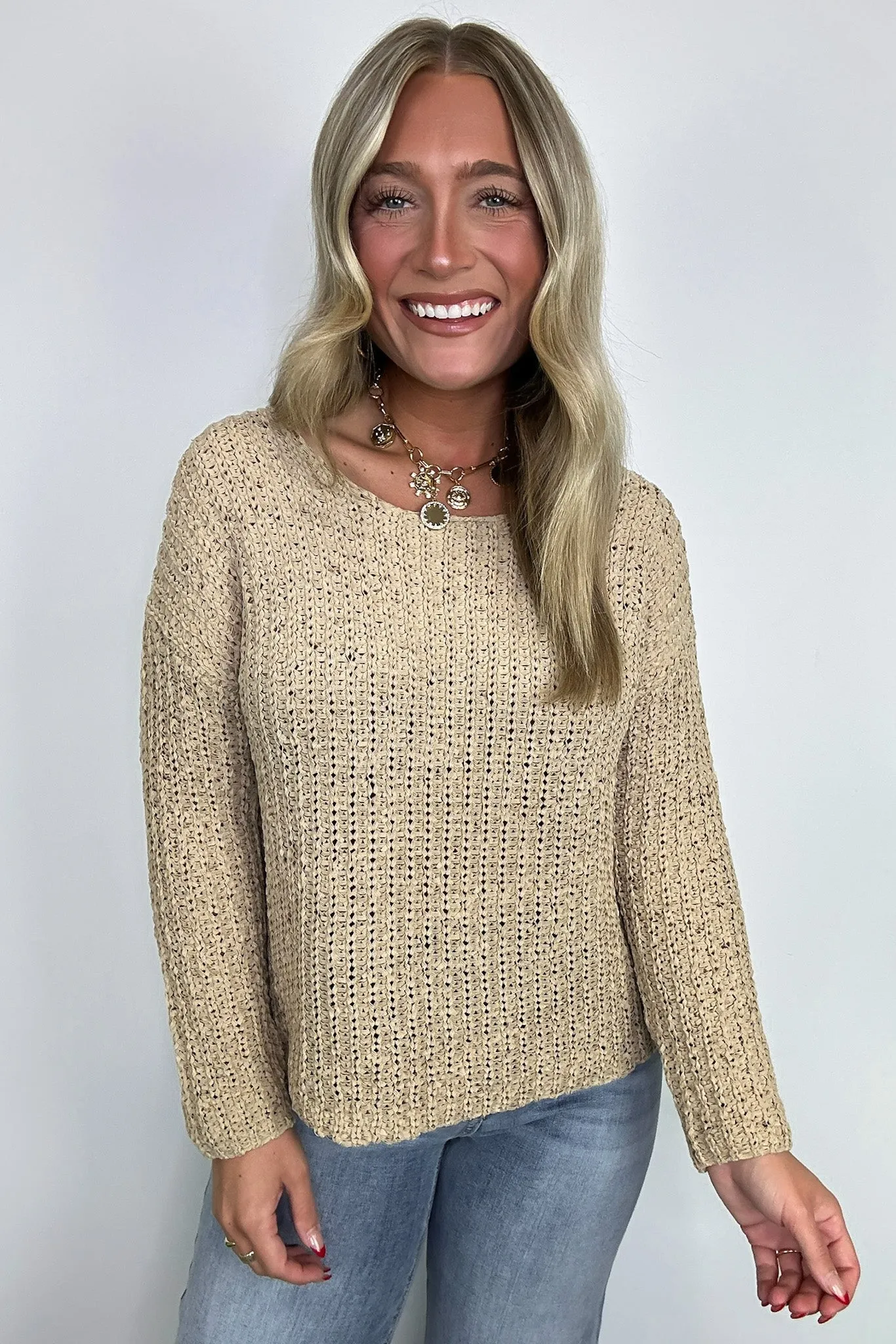 Luci Button Detail Knit Sweater - FINAL SALE