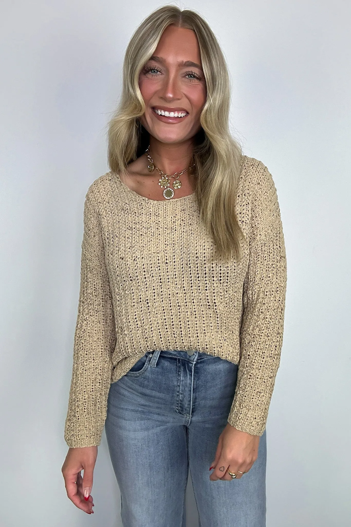 Luci Button Detail Knit Sweater - FINAL SALE