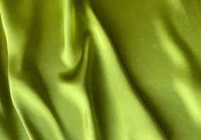 Lustrous Fresh Kiwi Green Silk Satin Charmeuse (Made in Italy)