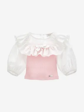 Monnalisa Girls Provenza Top in Pink