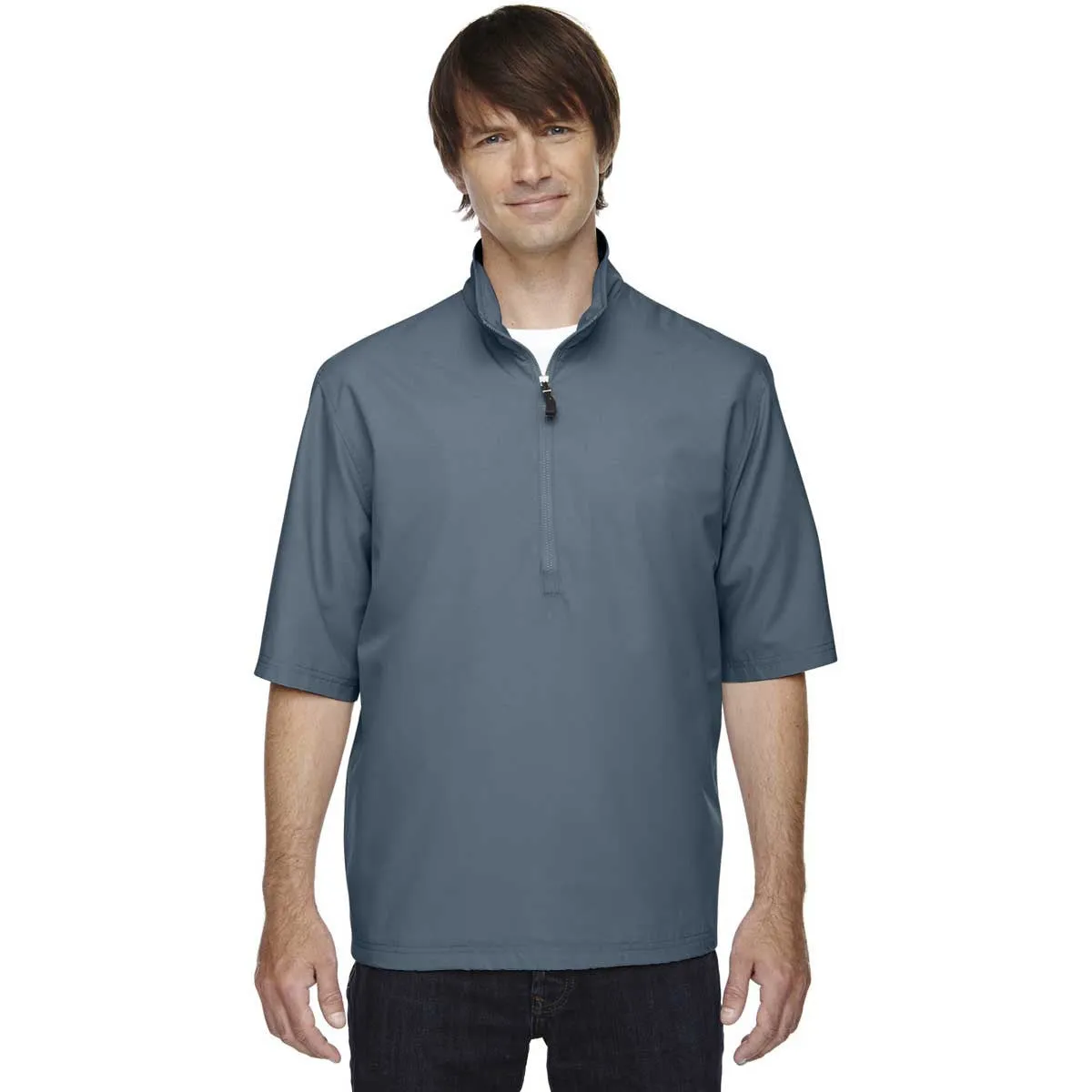 North End Men's Glacier Blue M·I·C·R·O Plus Lined Wind Shirt with Teflon