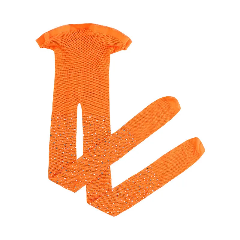 Orange Rhinestone Leggings