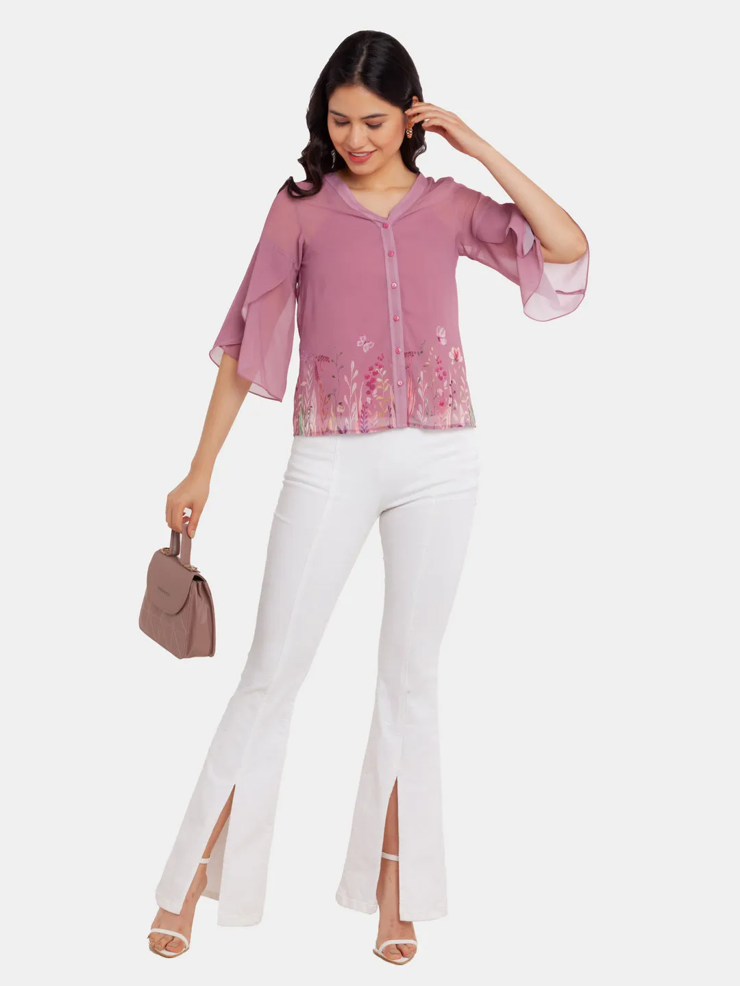 Printed Polyester Top