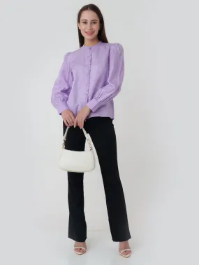 Purple Solid Regular Top