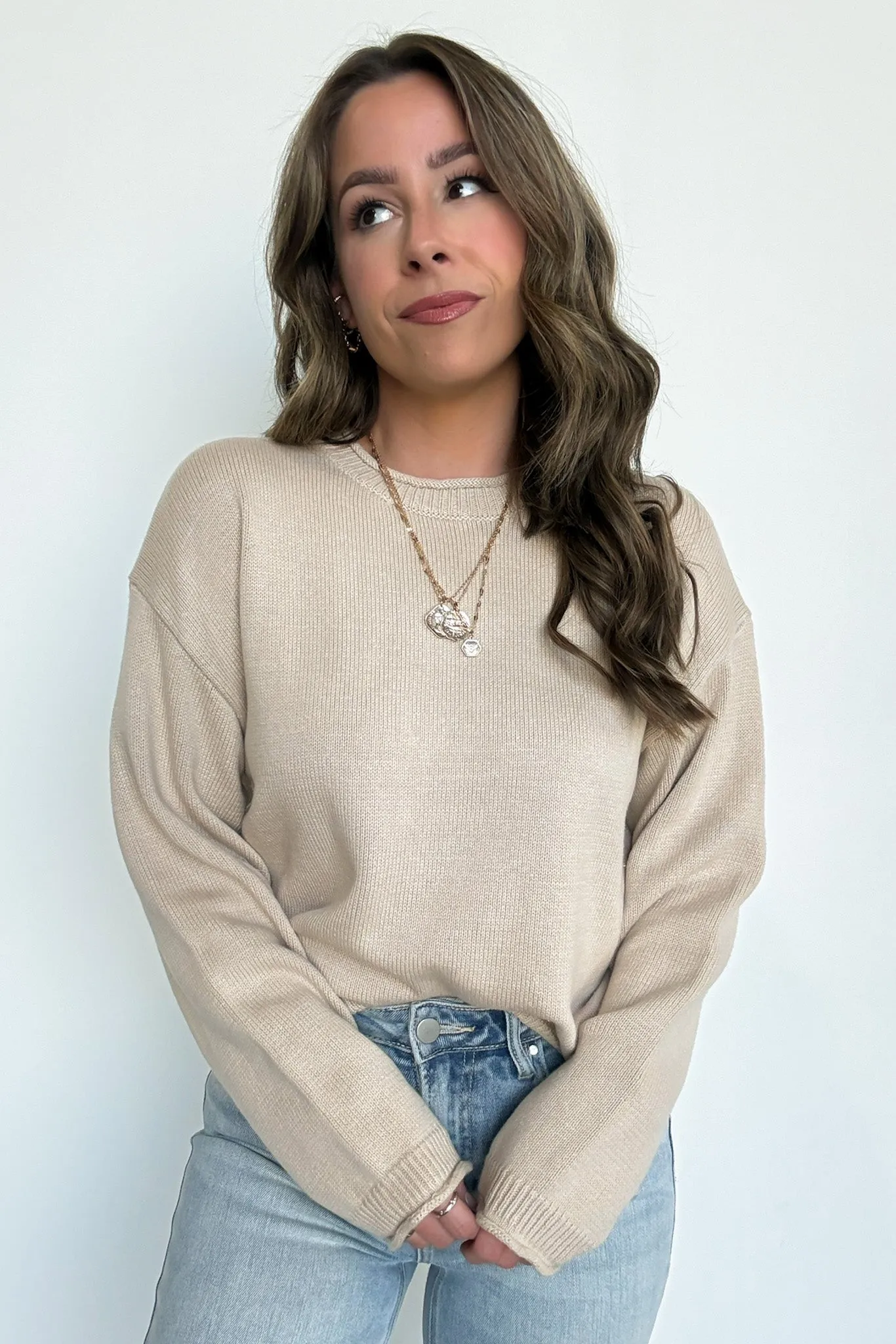 Rebecca Lace Up Back Sweater