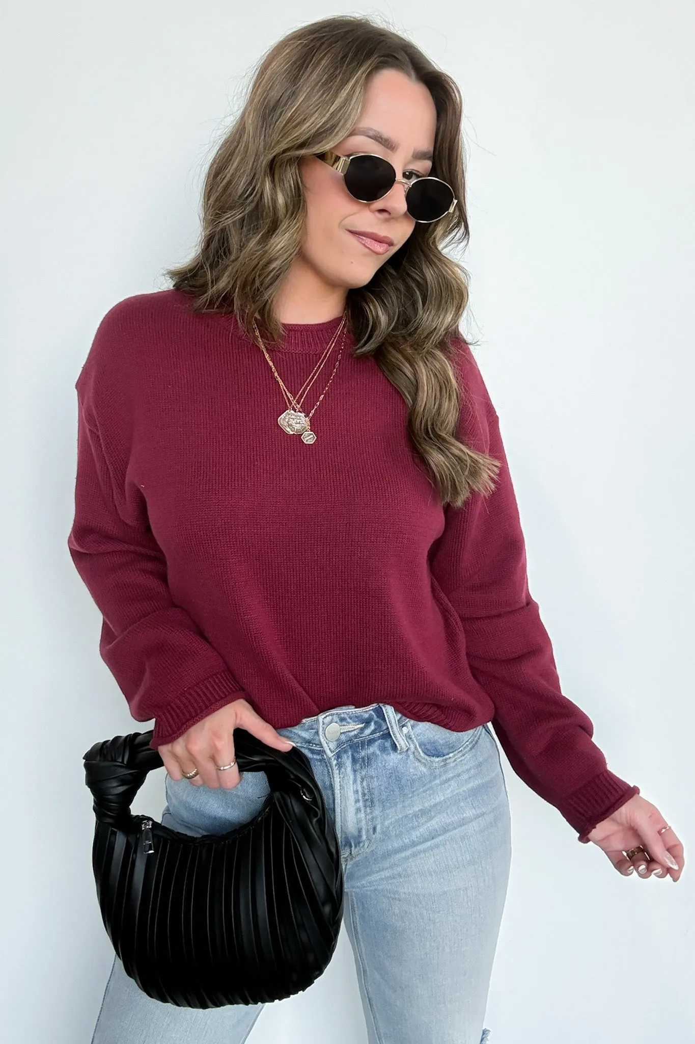 Rebecca Lace Up Back Sweater