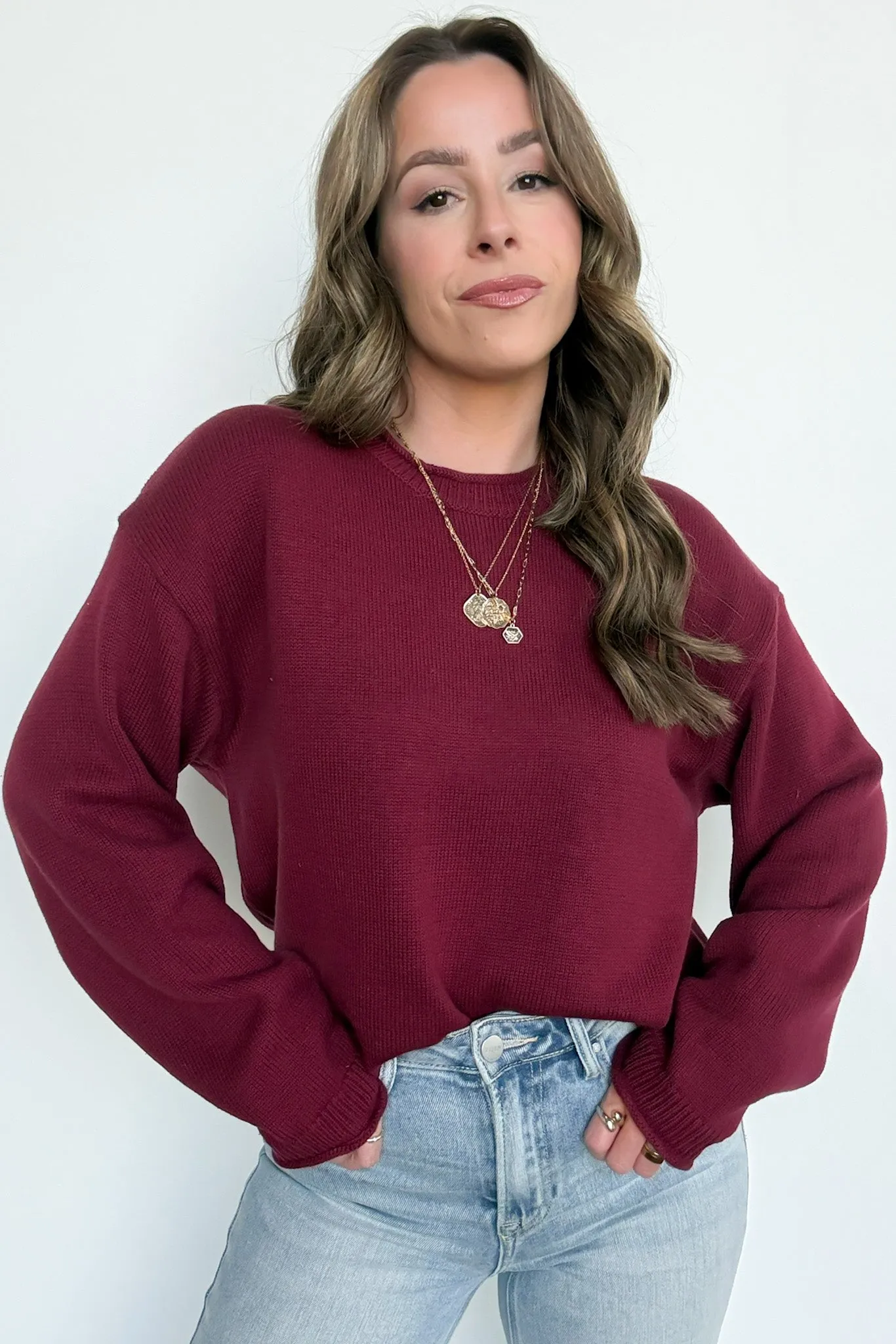 Rebecca Lace Up Back Sweater