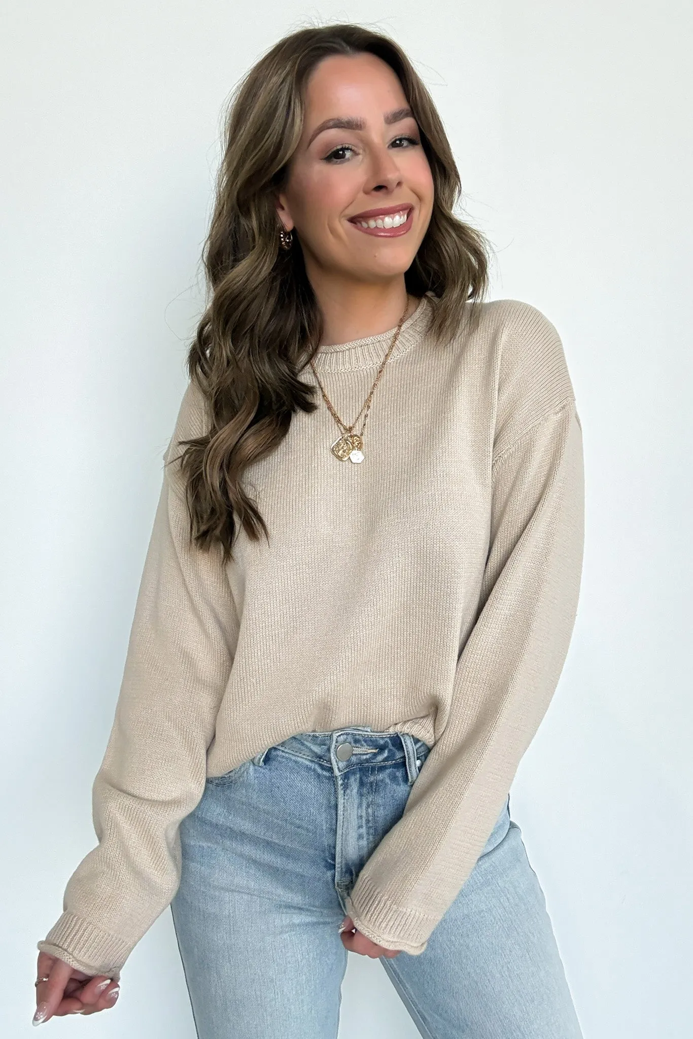 Rebecca Lace Up Back Sweater