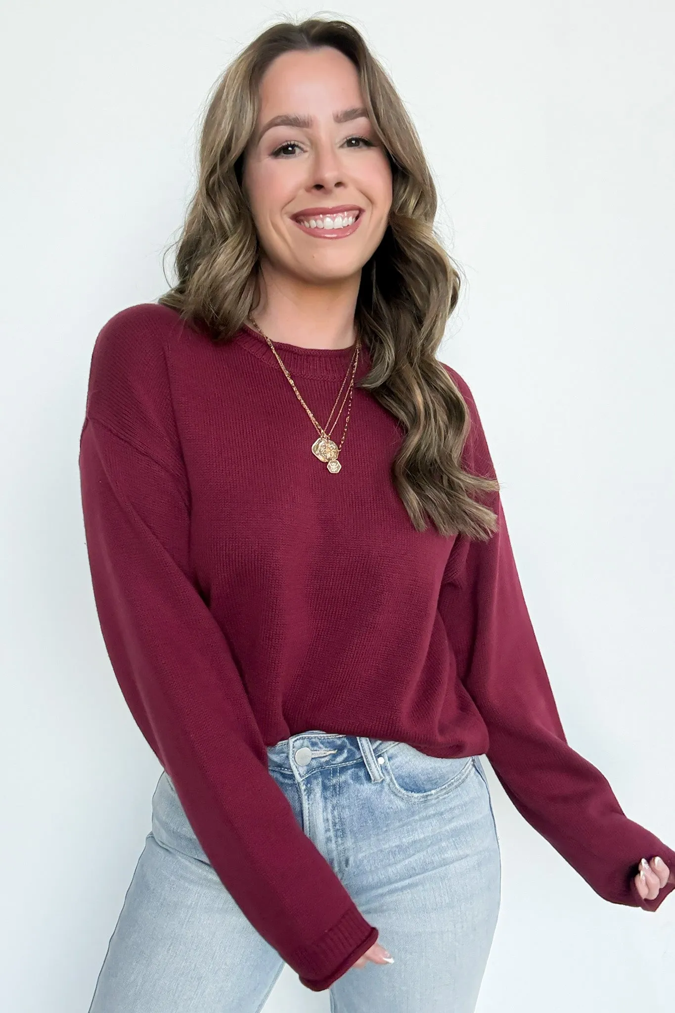 Rebecca Lace Up Back Sweater