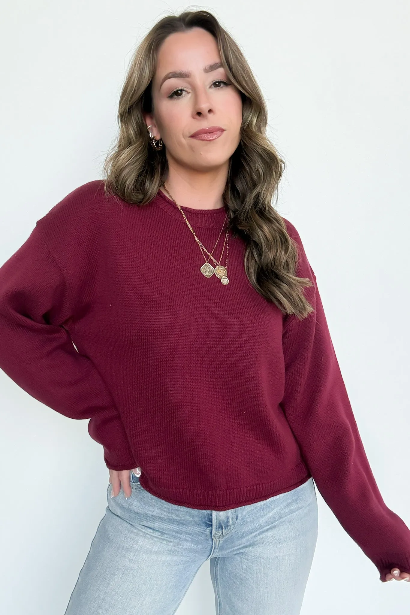 Rebecca Lace Up Back Sweater