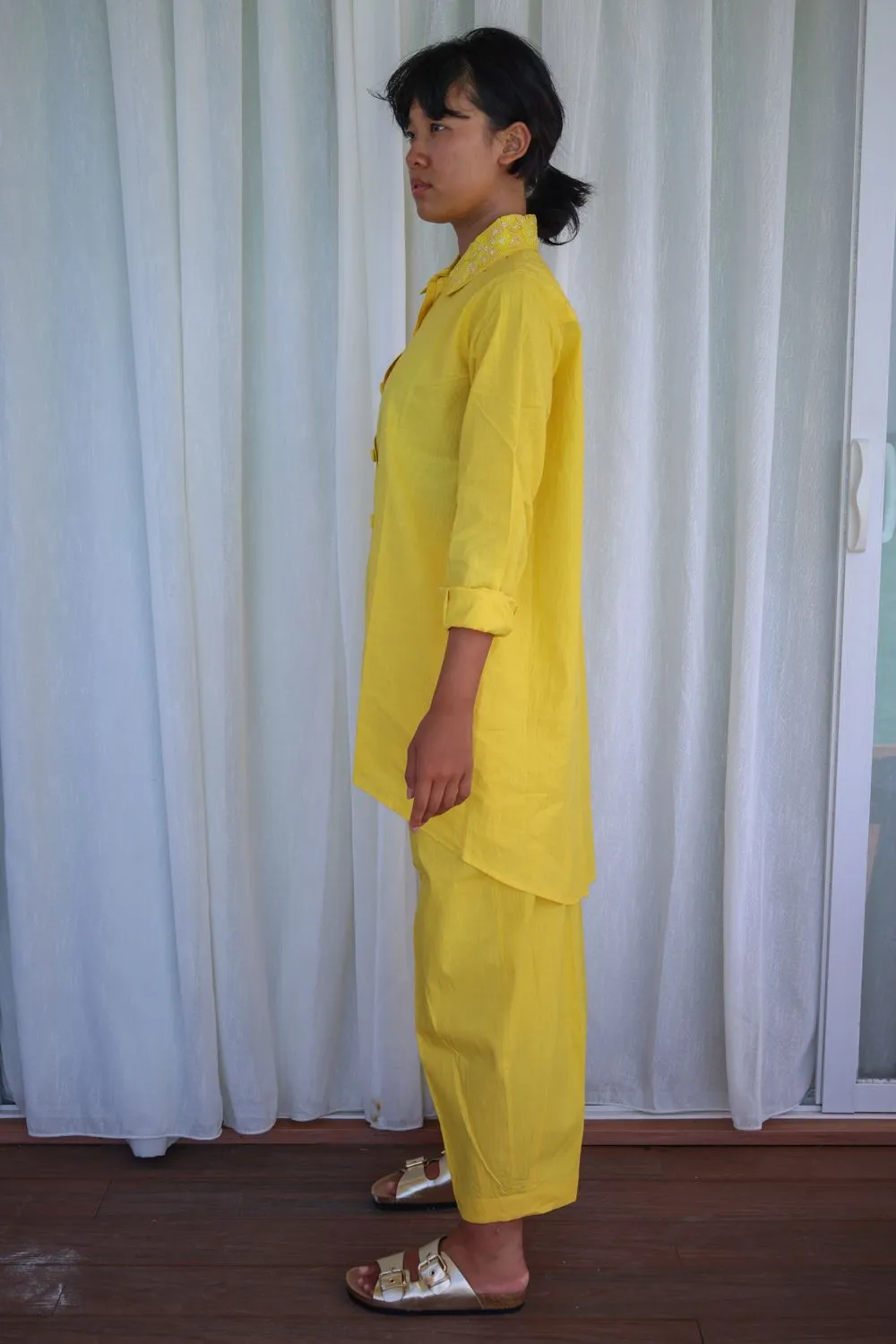 Recycled Yellow Cotton Pants