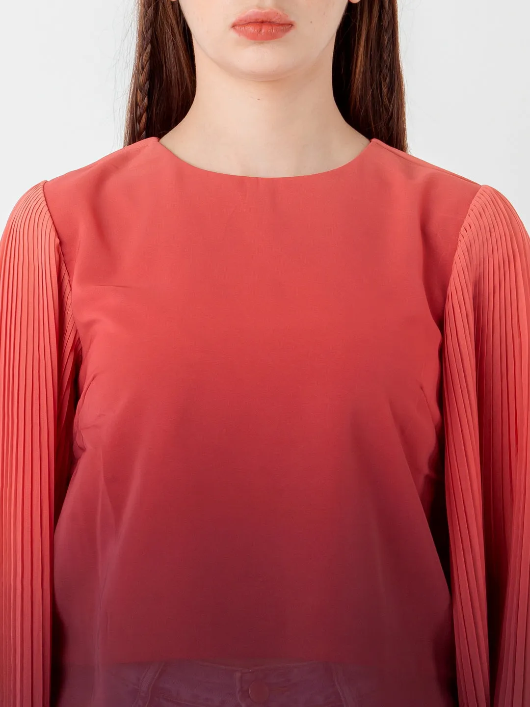 Red Printed Regular Top