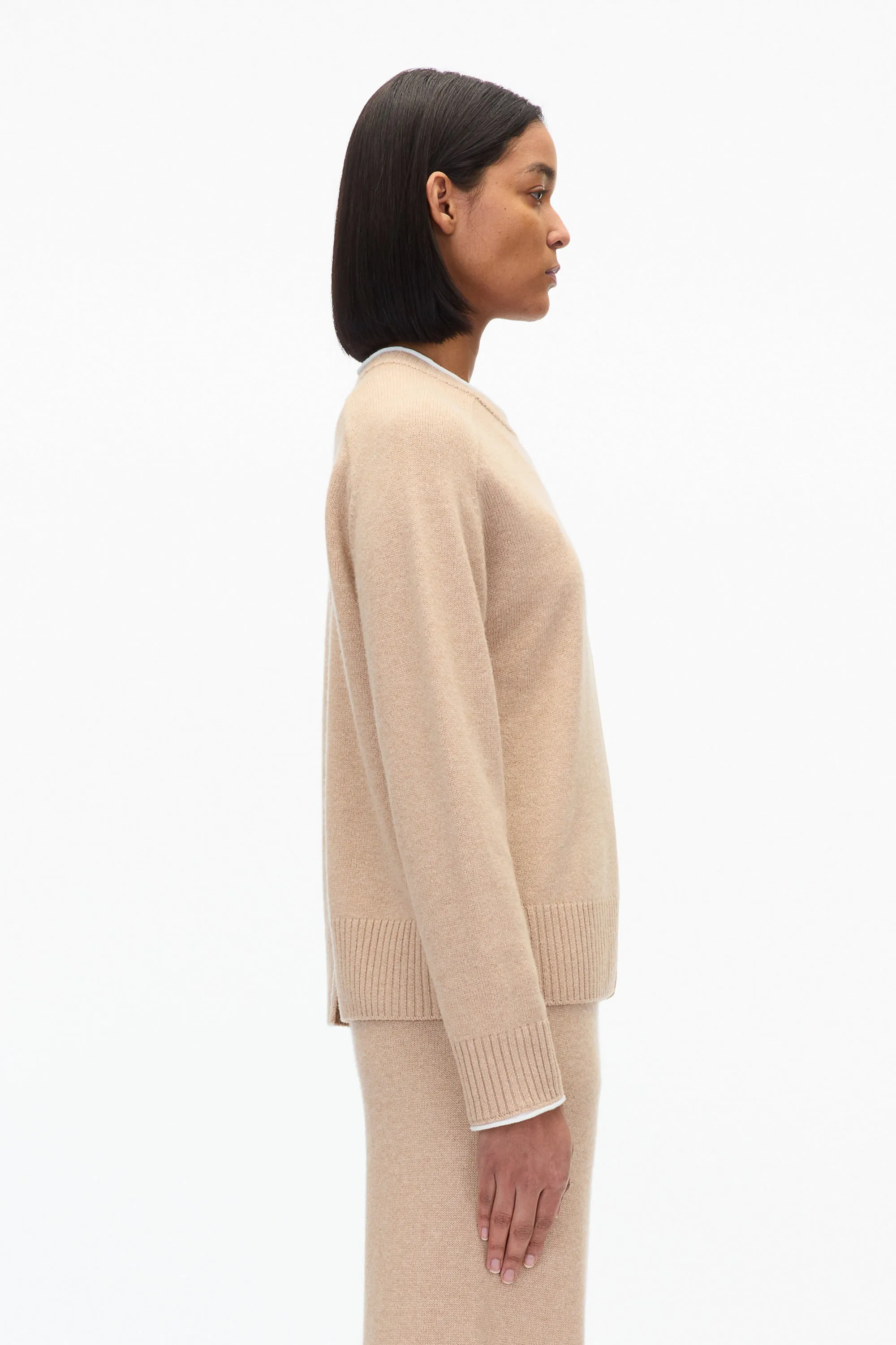Relaxed Crewneck with Contrast Trims