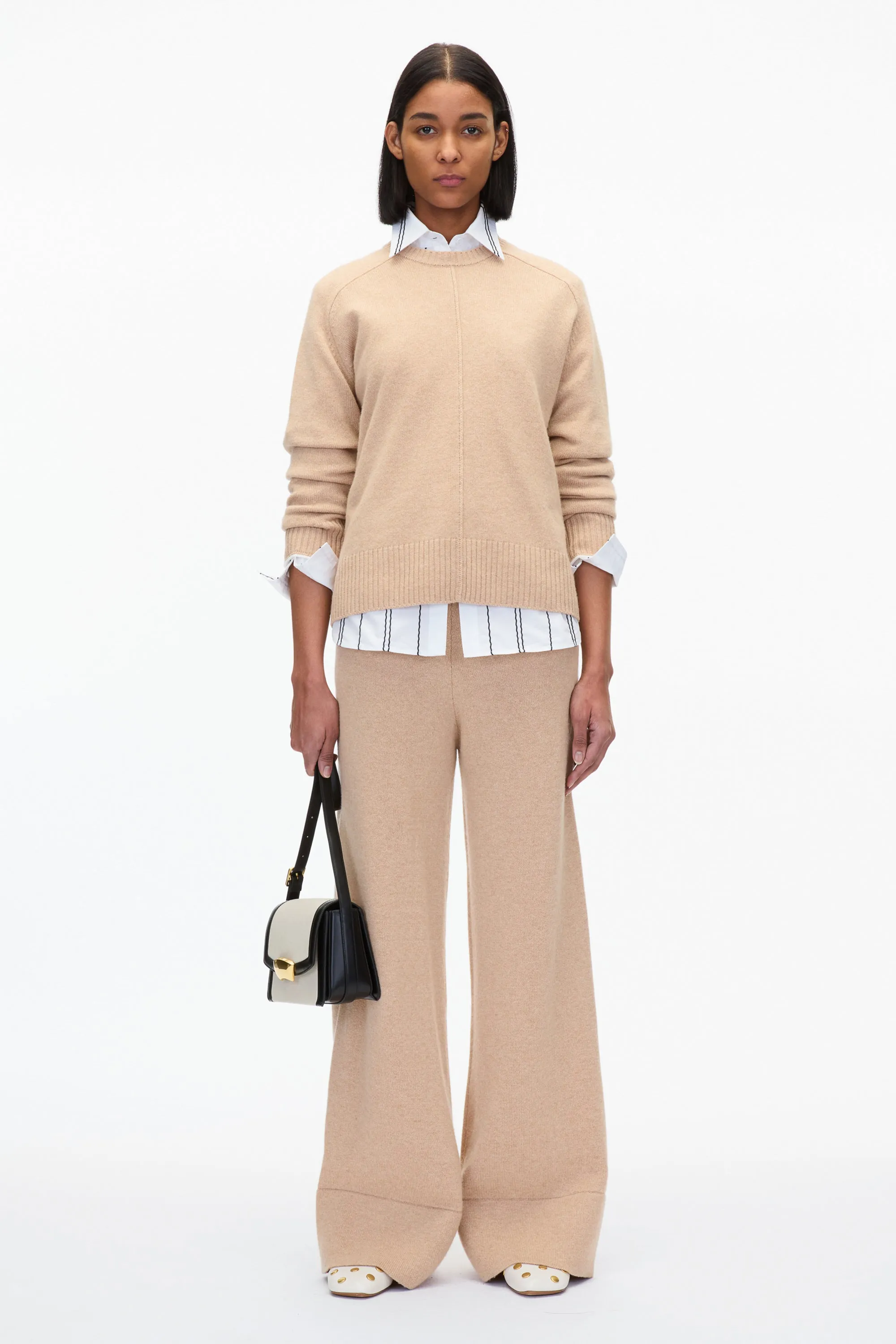Relaxed Crewneck with Contrast Trims