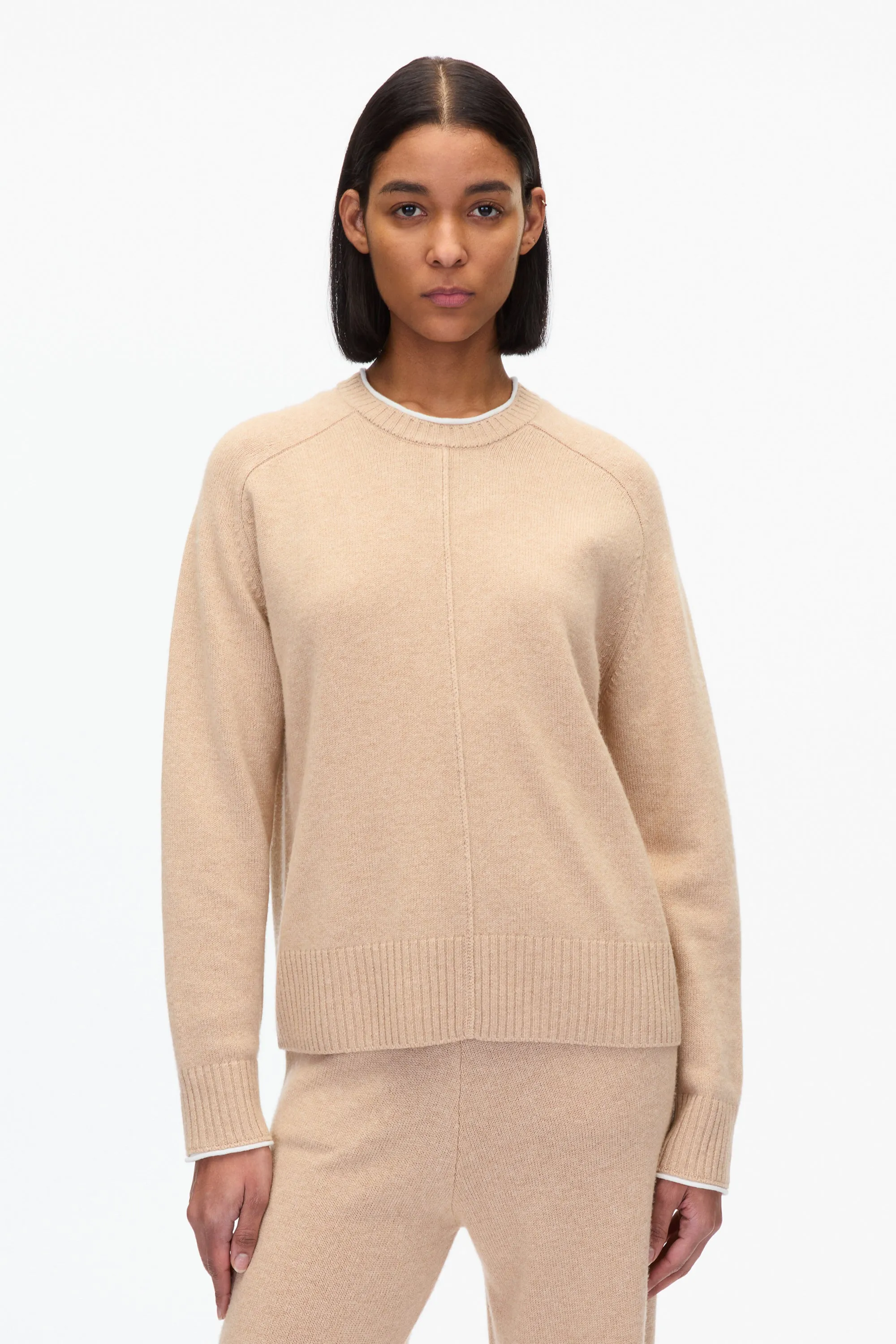 Relaxed Crewneck with Contrast Trims