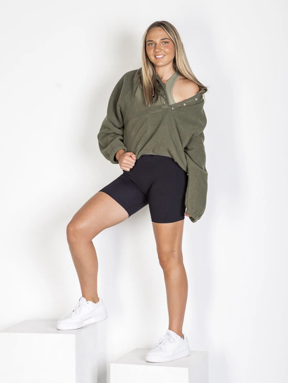 Remi Rib Bike Short - Black
