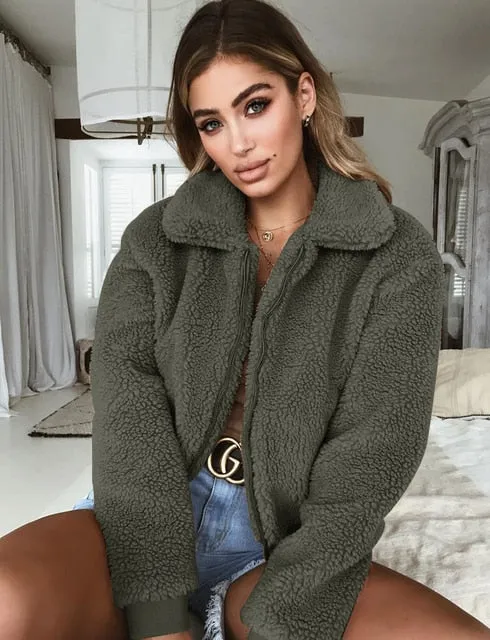 Soft Furry Fashion Women's Coat