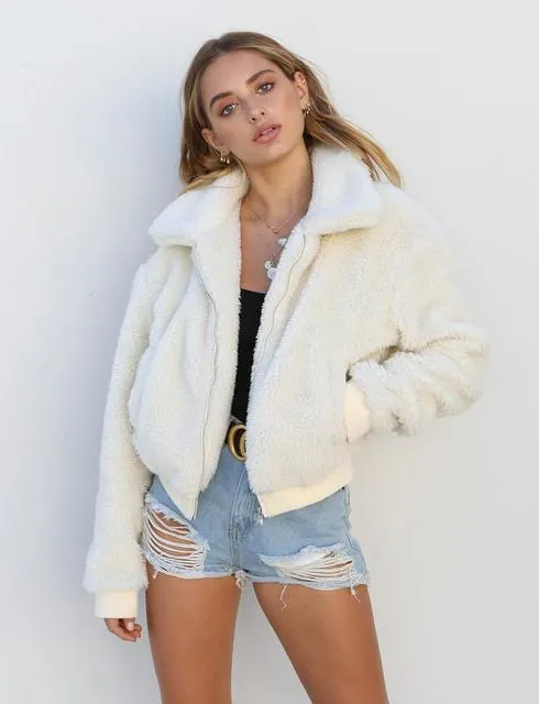 Soft Furry Fashion Women's Coat