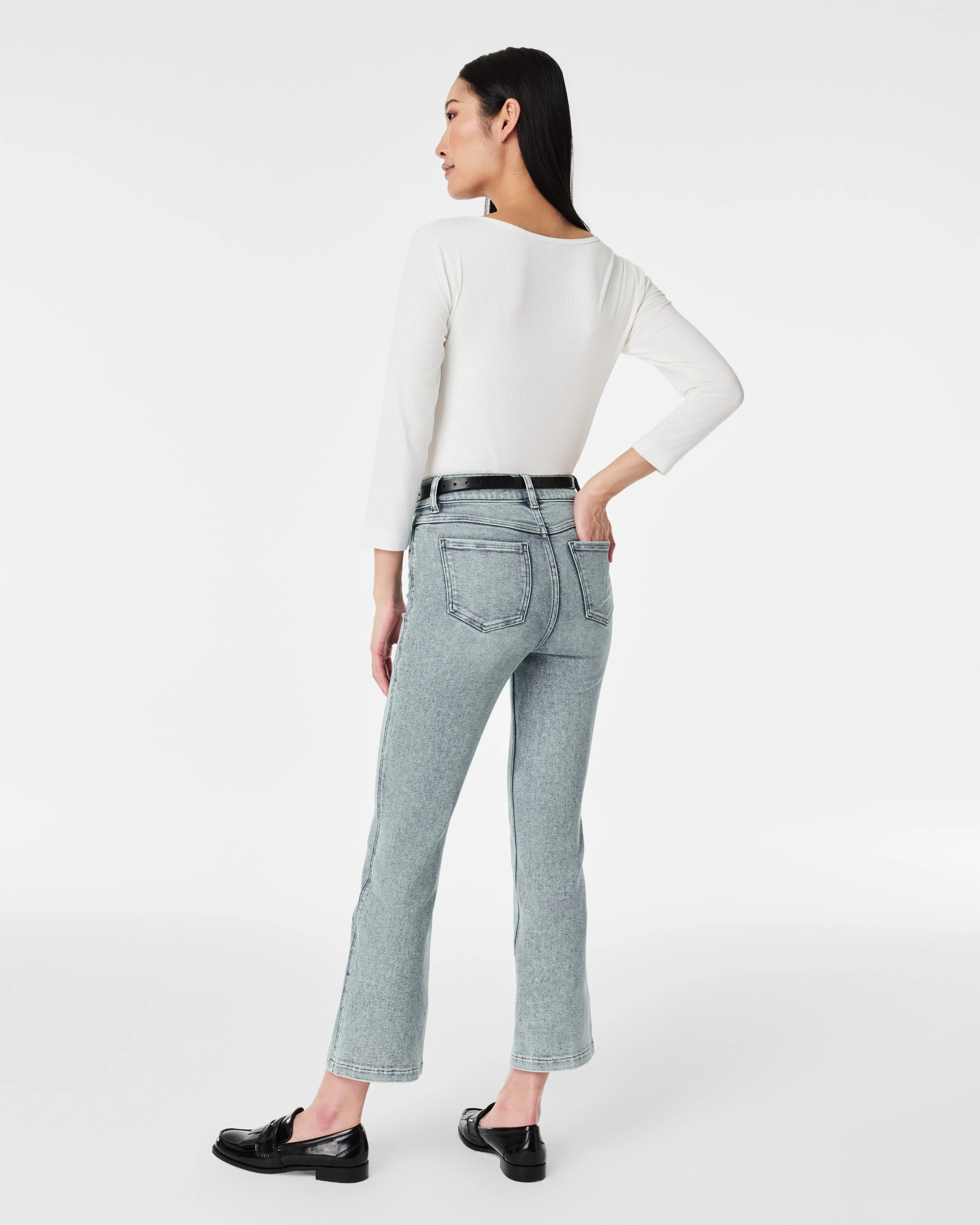 Stretch Rib Long-Sleeve Top