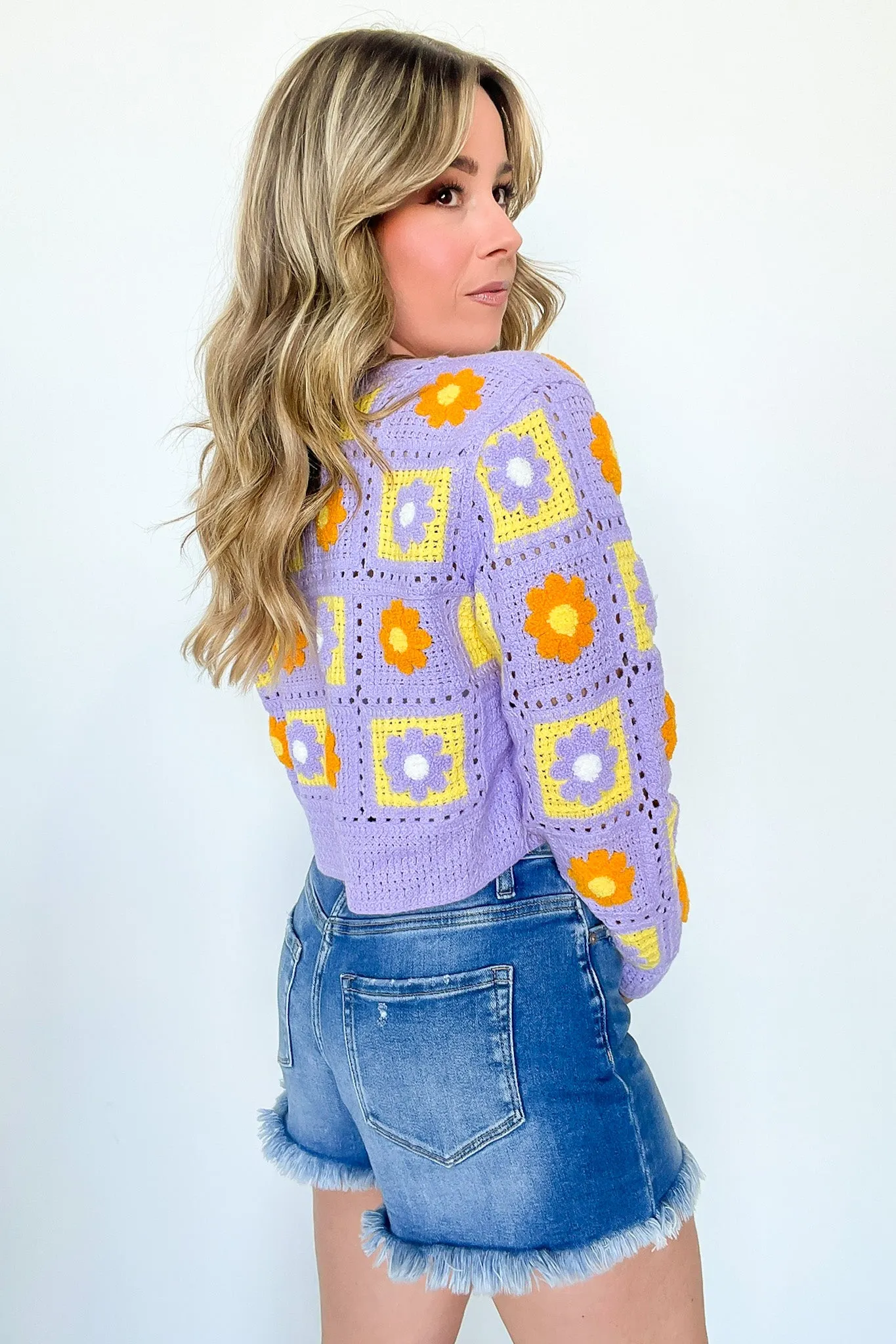 Sweetest Emotion Multi Color Crochet Knit Cardigan - FINAL SALE