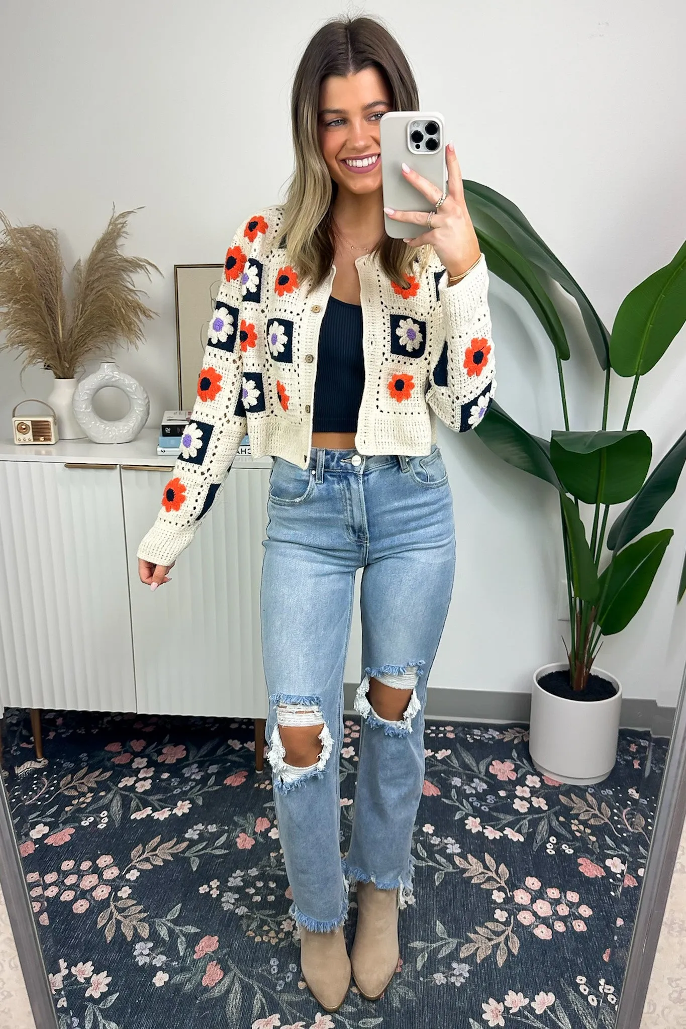 Sweetest Emotion Multi Color Crochet Knit Cardigan - FINAL SALE
