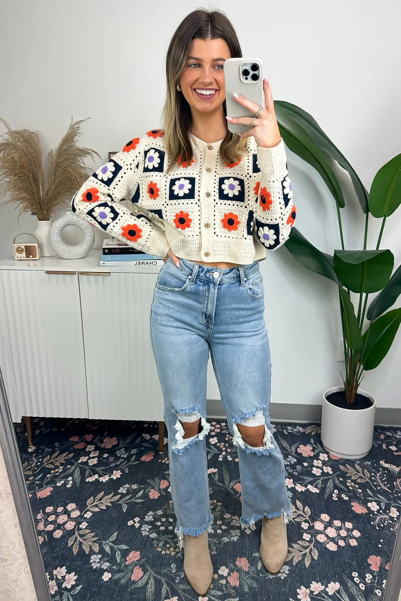 Sweetest Emotion Multi Color Crochet Knit Cardigan - FINAL SALE
