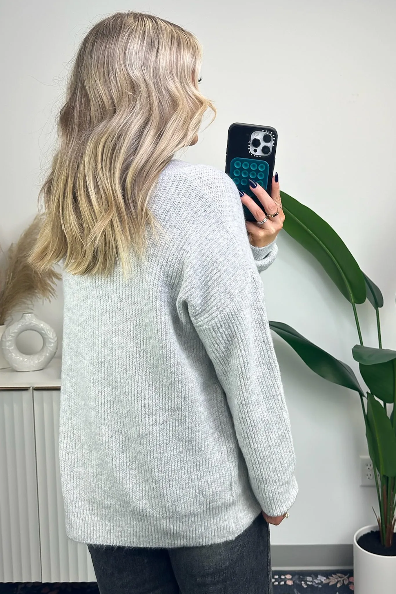Tiannah V-Neck Ribbed Soft Knit Sweater - FINAL SALE
