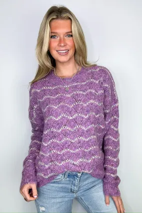 Ticket to Cozy Wave Striped Knit Sweater