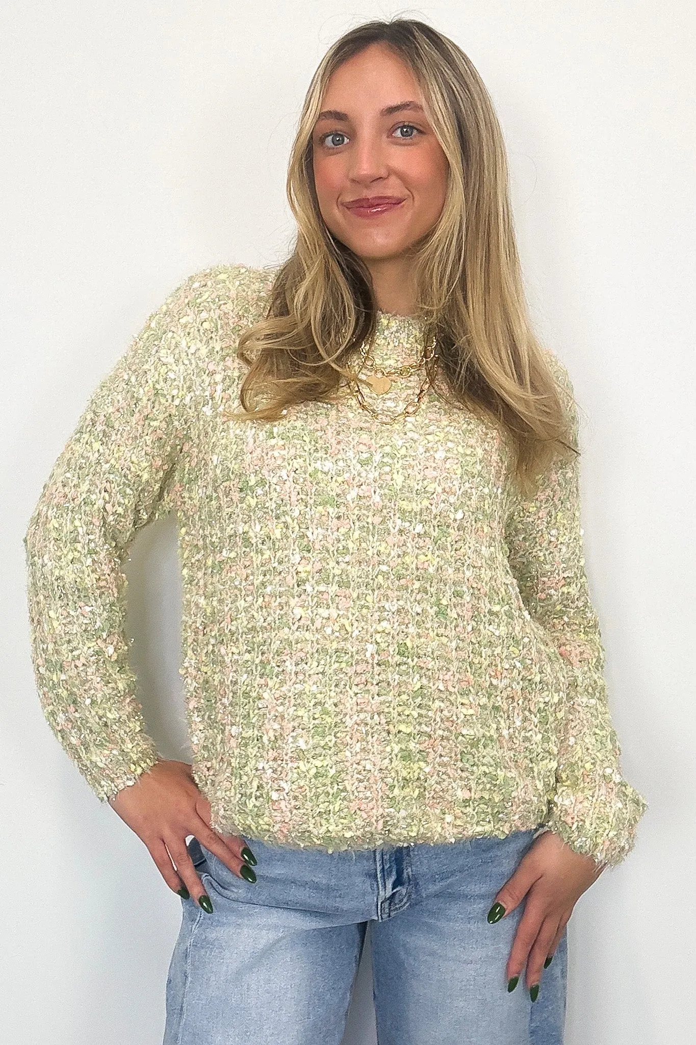 Winter Sherbet Pastel Knit Sweater