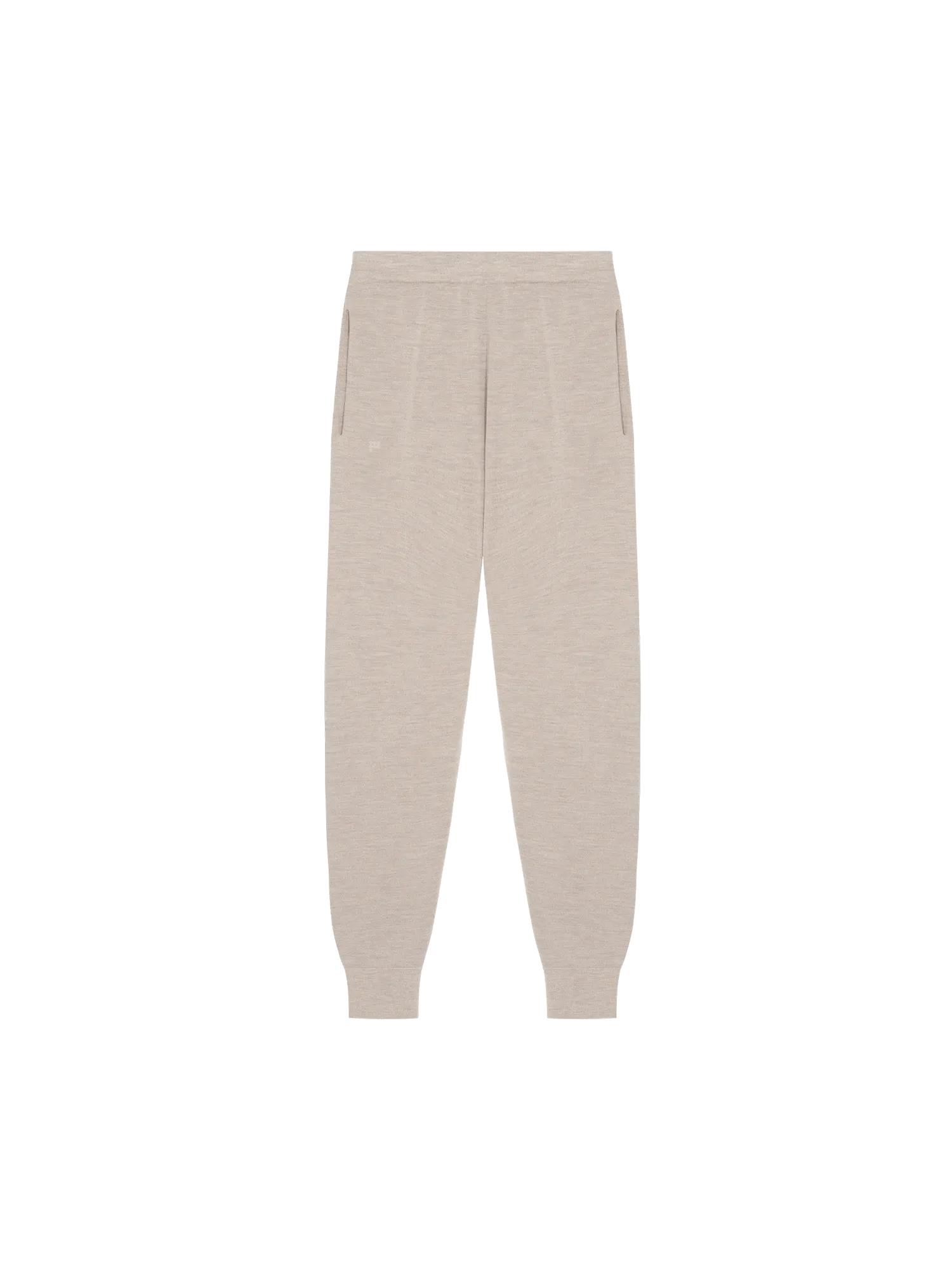 Womens DNA Regenerative Merino Wool Track Pants—stone marl