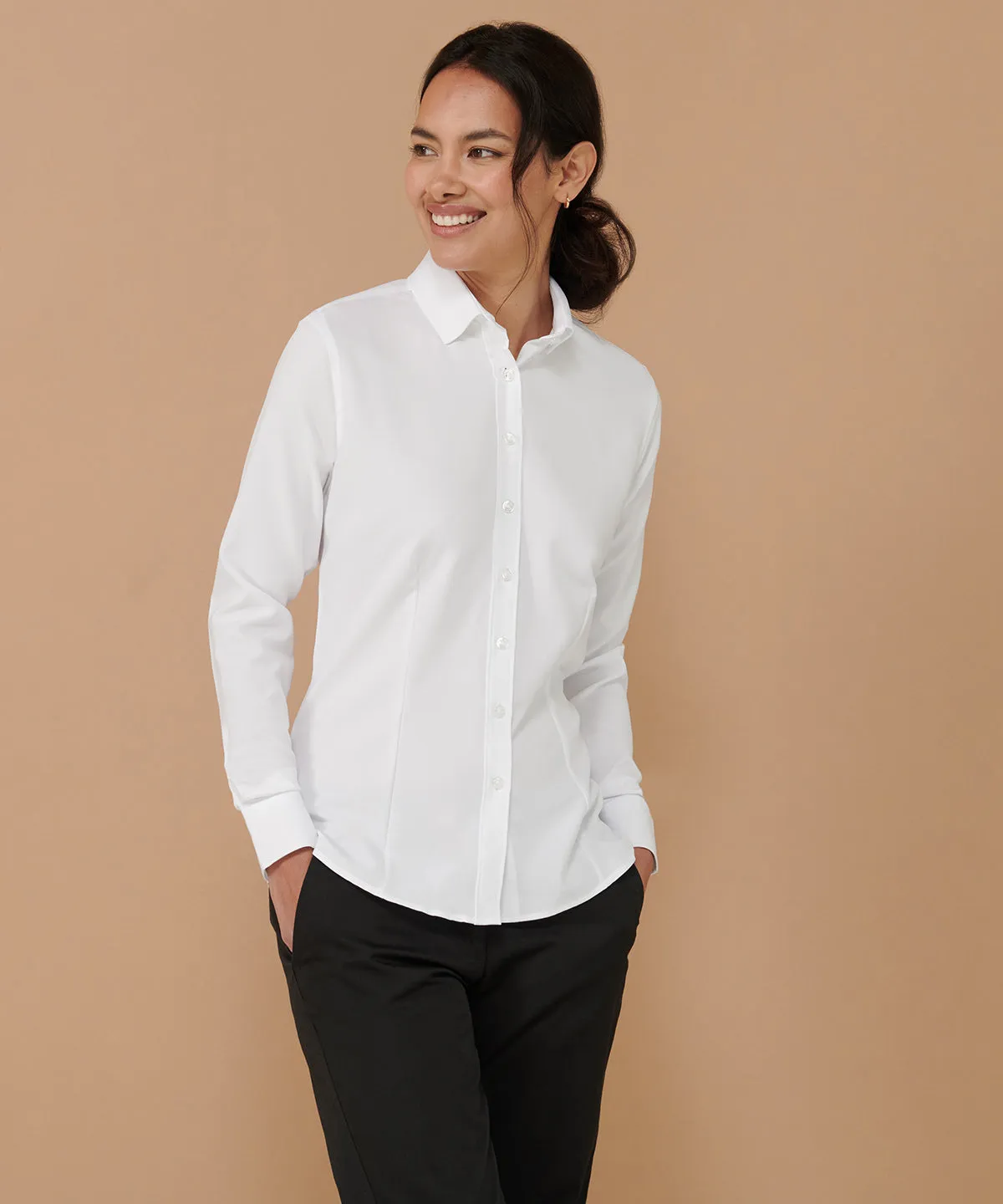 Womens wicking antibacterial long sleeve shirt | Navy