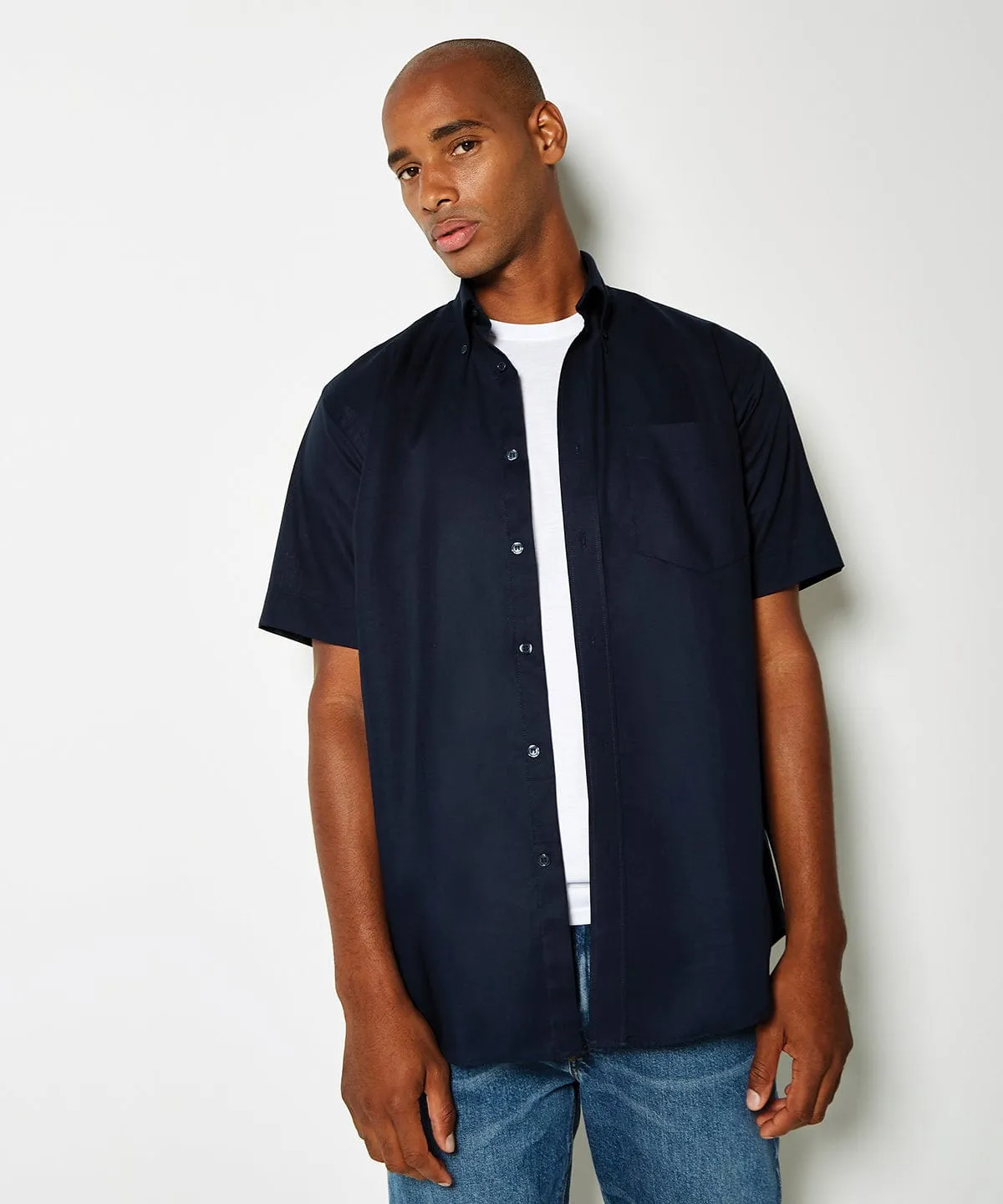 Workplace Oxford shirt short-sleeved (classic fit) | Black