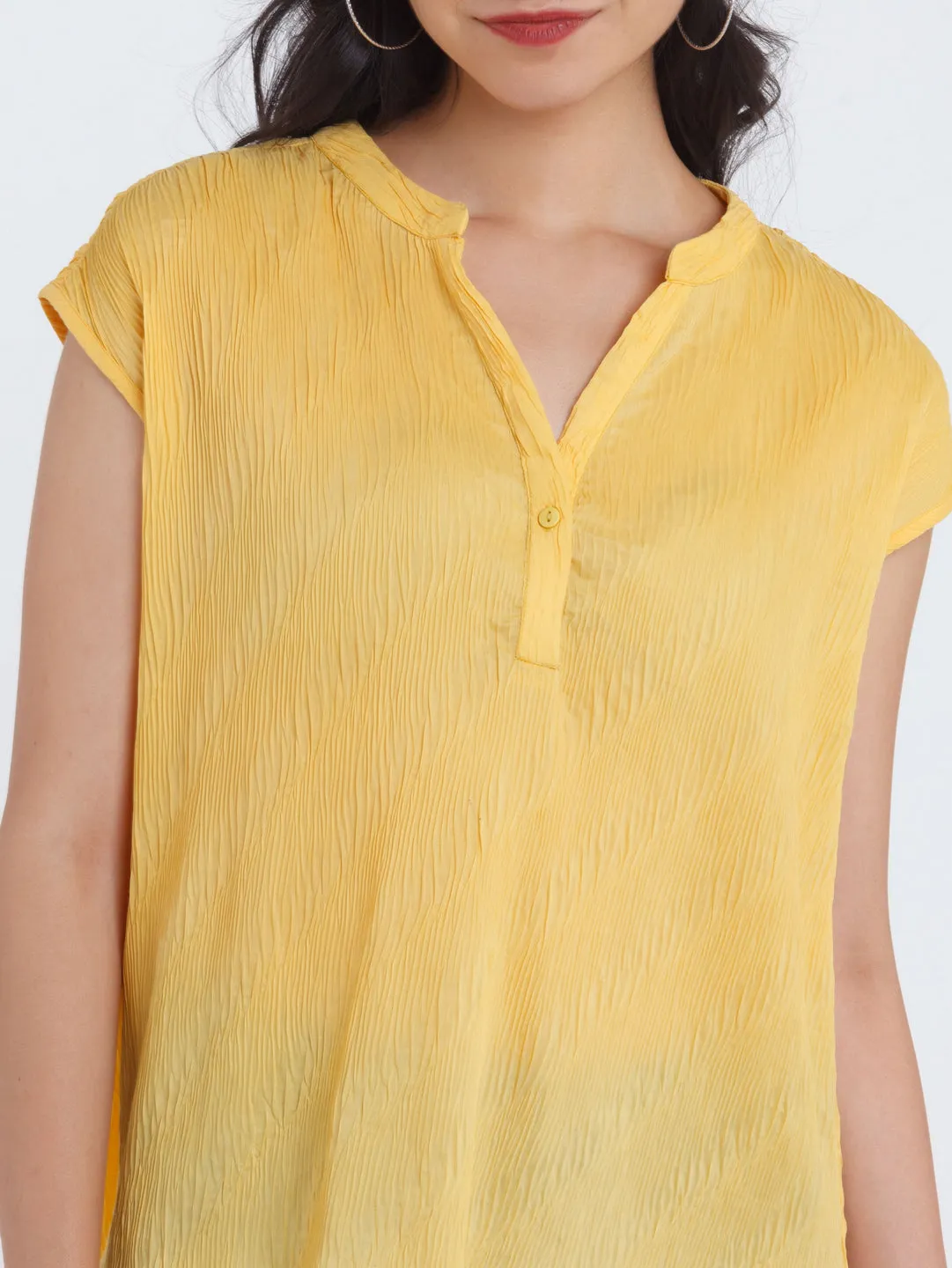 Yellow Solid Straight Top
